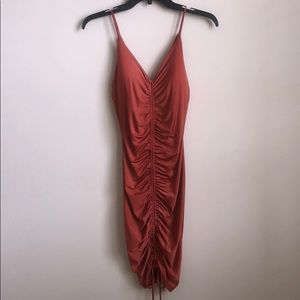 Rusty Orange Mini Dress